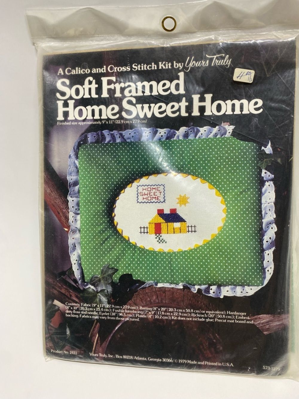 8A* Yours Truly cross stitch kit Soft Framed home sweet home 2407 1979 “8X10”